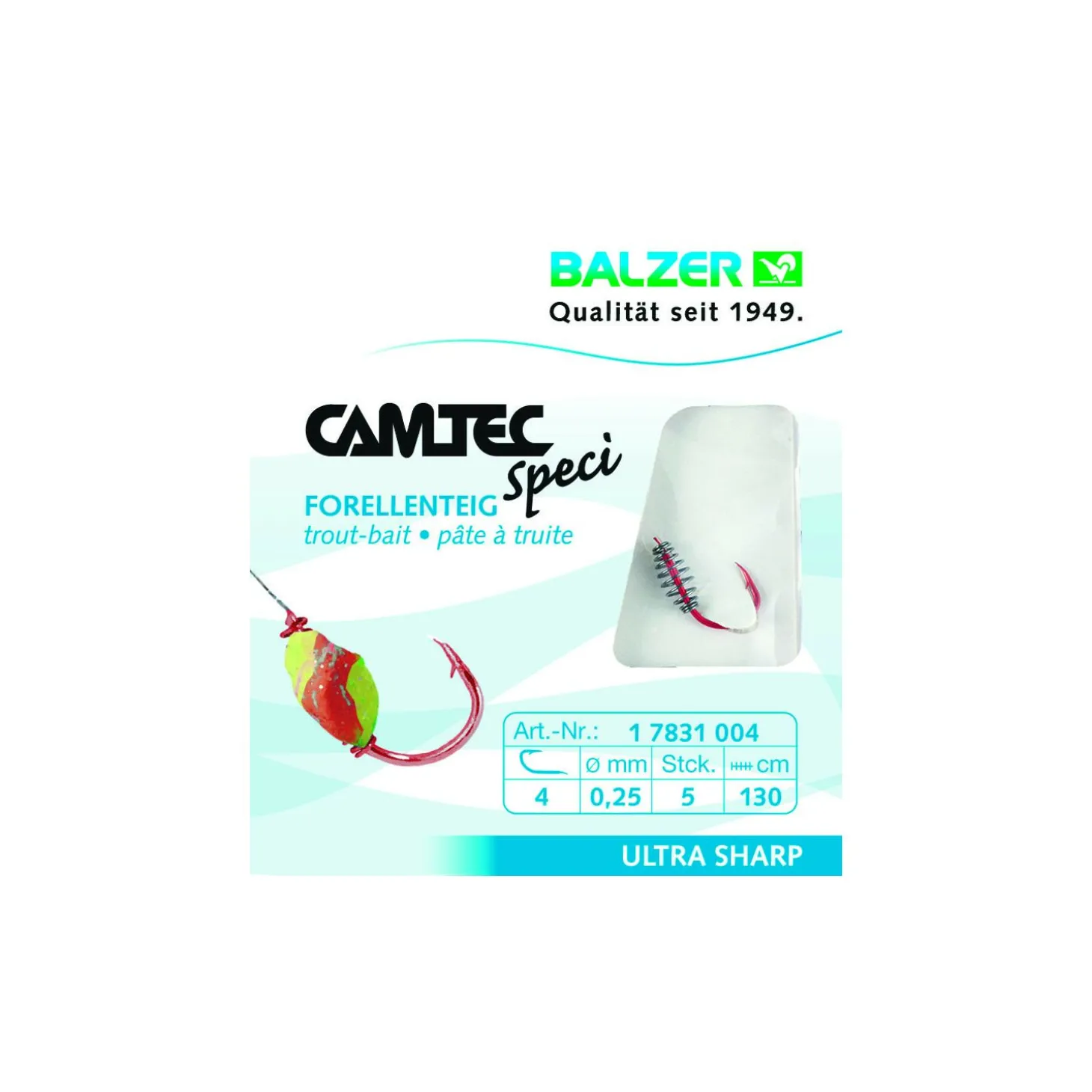 Balzer Camtec Speci Forellenteig 140 cm Rot
