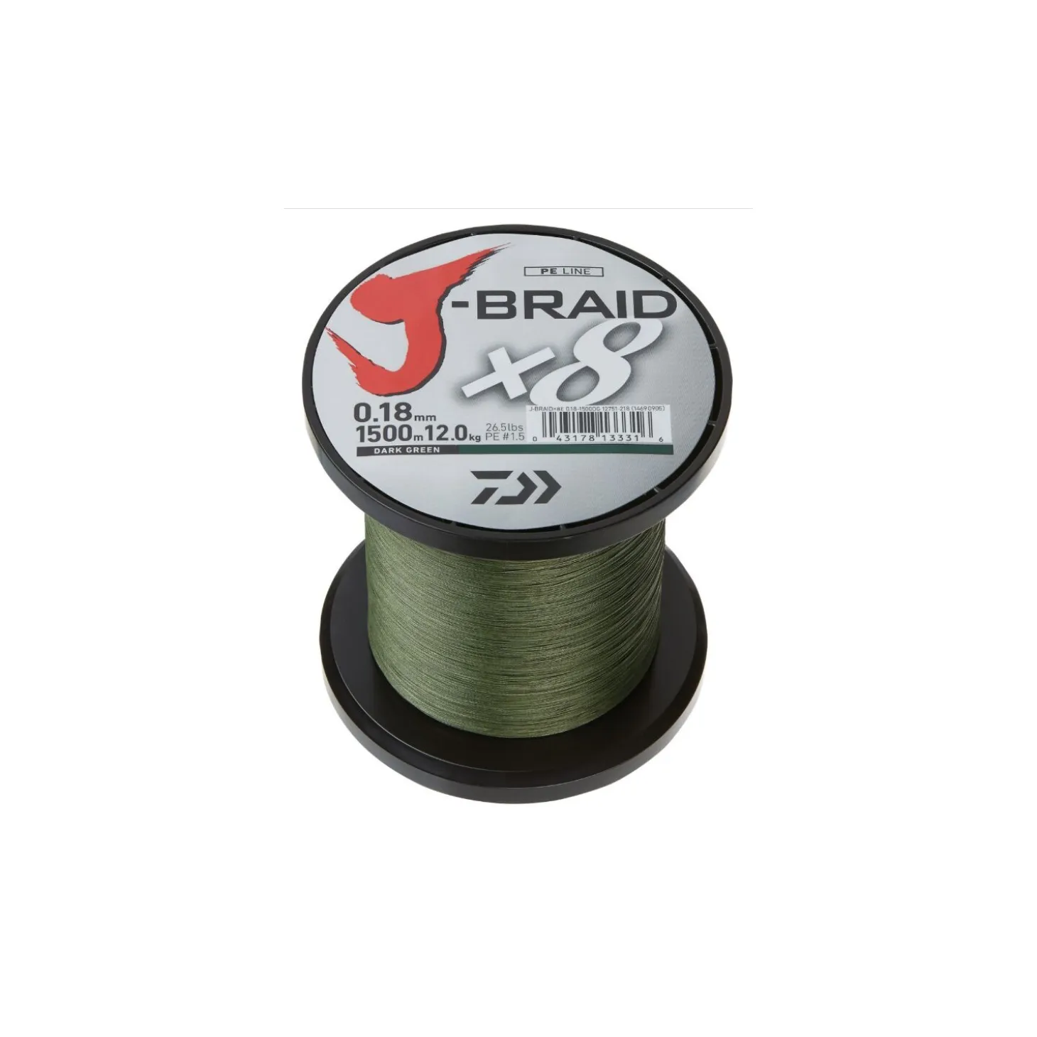 Daiwa J-Braid X8 Dark Green - Meterware