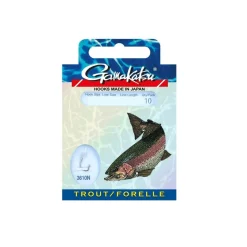 Gamakatsu gebundene Forellenhaken Nickel 75 cm