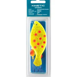 KINETIC SABIKI JAY FLOUNDER INLINE 60G #1 115CM YELLOW/ORANGE DOTS