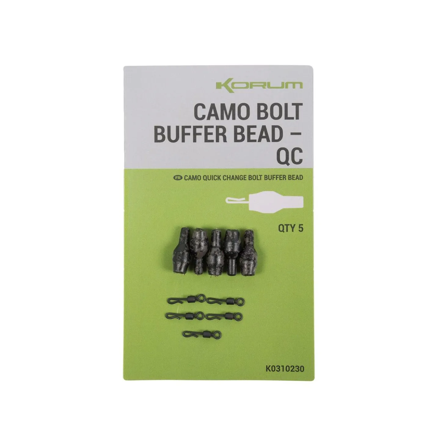 Korum Camo Bolt Buffer Bead - QC 5 Stück