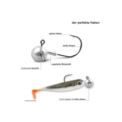 Lieblingsköder Spitze Haken Jigköpfe Expertenset M10 + 5 Gummifische