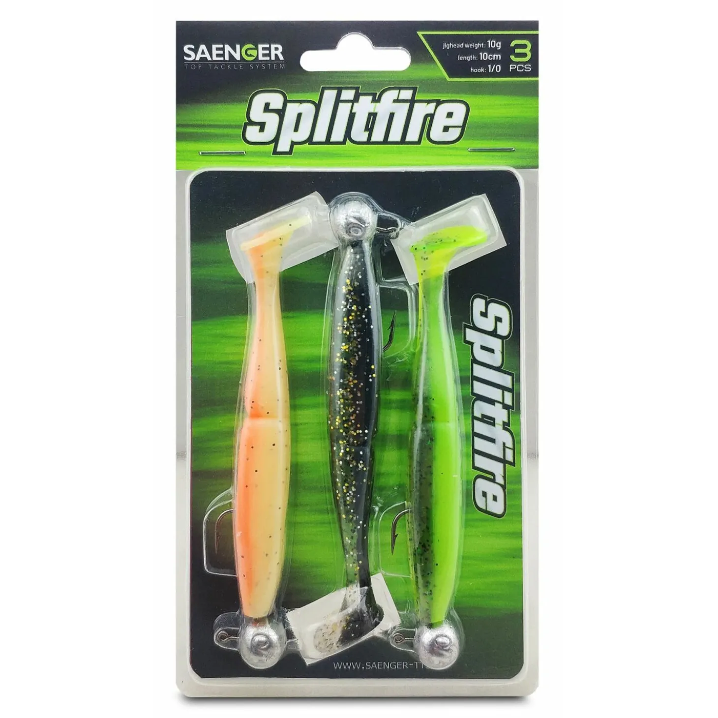 Sänger Splitfire Zanderset 10 cm 10 g Action Pack 3 Stück