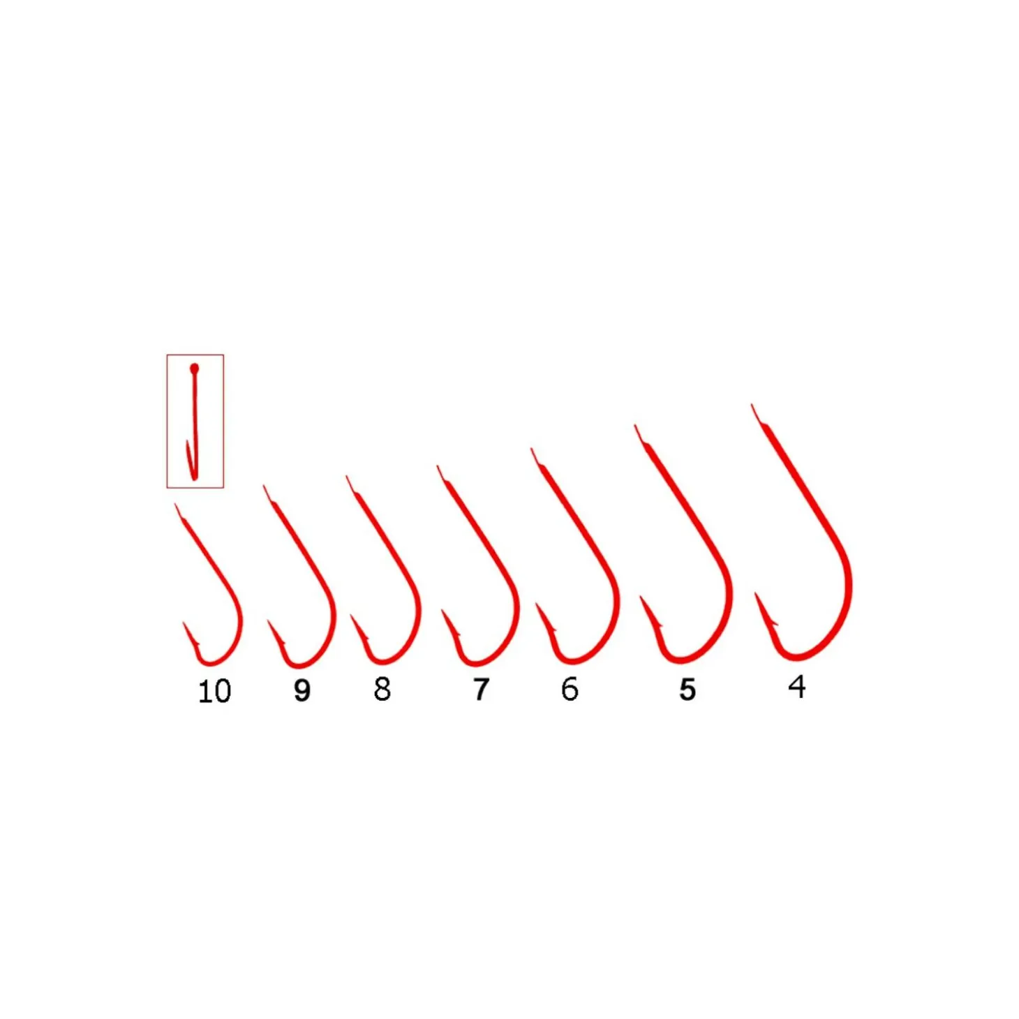 Tubertini S22 Haken Rot gebunden Gr.4 0.18 mm
